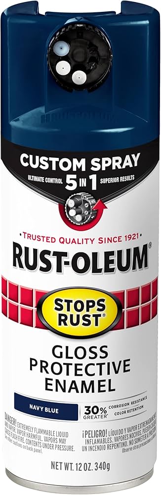 Rust-Oleum 376904 Stops Rust Custom Spray 5-in-1 Spray Paint, 12